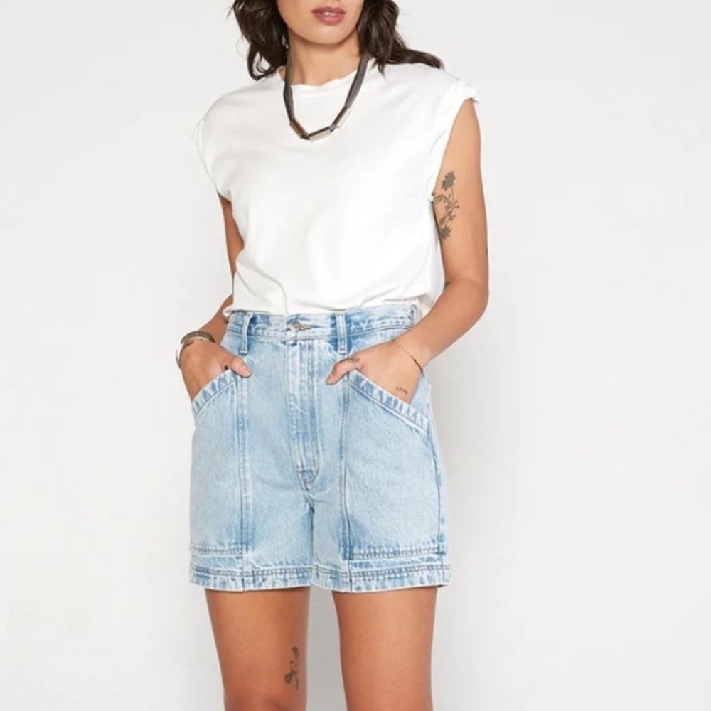 Etica high waisted utility jean shorts, size 29